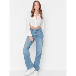 Trendyol Women Clean Look Light Cotton Fade Jeans-picture-27