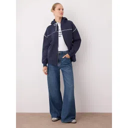 Trendyol Women Colourblocked Hooded Oversized Sweatshirt-picture-31