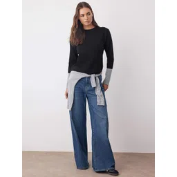 Trendyol Women Colourblocked Round Neck Pullover image 5