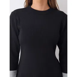 Trendyol Women Colourblocked Round Neck Pullover image 3