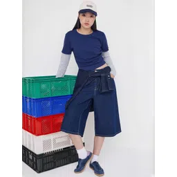 Trendyol Women Colourblocked Slim Fit T-shirt-picture-36