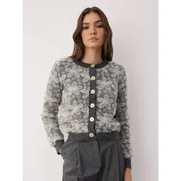 Trendyol Women Floral Cardigan with Applique Detail-picture-10