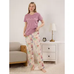 Trendyol Women Graphic Printed Night suit-picture-42