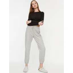 Trendyol Women Grey Joggers Trousers-picture-17