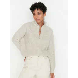 Trendyol Women Grey Pullover image 1