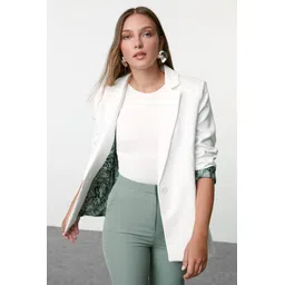 Trendyol Women Lapel Collar Solid Casual Tailored Jacket-picture-11
