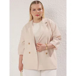 Trendyol Women Lapel Collar Solid Formal Tailored Jacket-picture-24