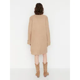 Trendyol Women Long Sleeves Front Open Acrylic Longline Cardigan image 4