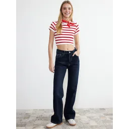 Trendyol Women Mid-Rise Clean Look Light Fade Pure Cotton Jeans-picture-23