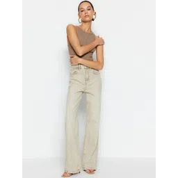 Trendyol Women Mid-Rise Clean Look Pure Cotton Jeans-picture-13