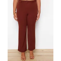 Trendyol Women Mid-Rise Parallel Trouser-picture-31