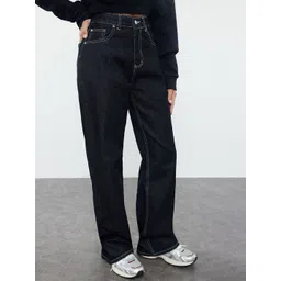 Trendyol Women Mid rise Regular fit Flared Jeans-picture-33