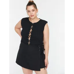 Trendyol Women Mid-Rise Skorts-picture-27