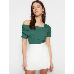 Trendyol Women One Shoulder Bodysuit-image-27