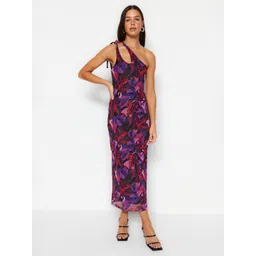Trendyol Women One Shoulder Floral Print Maxi Dress-image-31