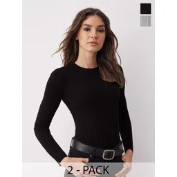 Trendyol Women Pack of 2 Ribbed Pullover-picture-33