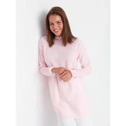 Trendyol Women Pink Longline Pullover-picture-30