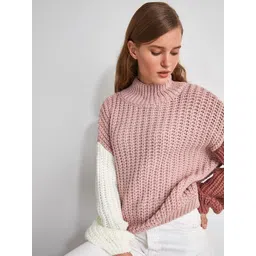 Trendyol Women Pink  Off White Pullover Sweater image 2