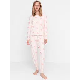 Trendyol Women Printed Night Suit-picture-41