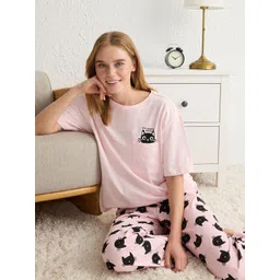 Trendyol Women Printed Night suit-picture-35