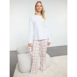 Trendyol Women Pure Cotton Night suit-picture-37