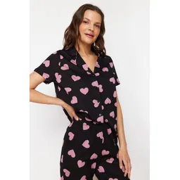 Trendyol Women Pure Cotton Printed Night suit-picture-39