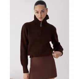 Trendyol Women Ribbed High Neck Pullover image 1