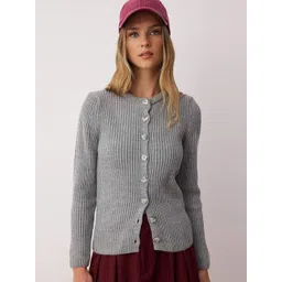 Trendyol Women Ribbed Long Sleeves Cardigan-picture-41