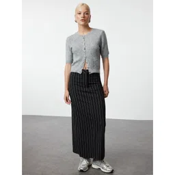 Trendyol Women Self Design Short Sleeves Crop Cardigan-picture-38