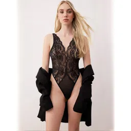 Trendyol Women Self Design V-Neck Baby Doll-picture-11