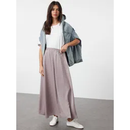 Trendyol Women Shimmer Flared Maxi Skirts-picture-43