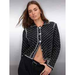 Trendyol Women Shirt Collar Long Sleeves Front-Open Sweaters-picture-12