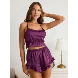 Trendyol Women Shoulder Straps Night Suit-picture-22