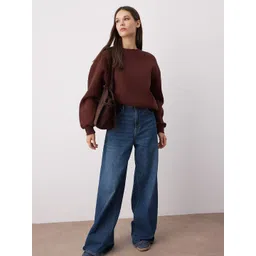 Trendyol Women Solid Oversized Sweatshirt-picture-35