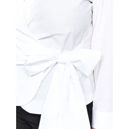 Trendyol Women Spread Collar Solid Cotton Casual Shirt image 5