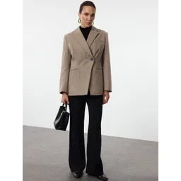 Trendyol Women Striped Longline Tailored Jacket with Patchwork-picture-22