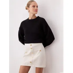 Trendyol Women Textured Above-Knee Straight Skirt with Zip-picture-13