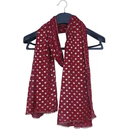 trendz hack Chiffon Printed Maroon Women Dupatta-picture-12