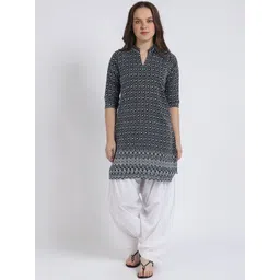 Trendzmy Women Ethnic Motifs Embroidered Regular Thread Work Kurta with Salwar-picture-24