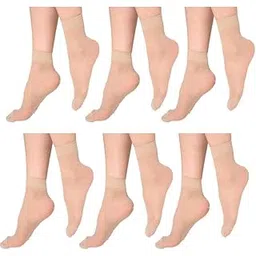 trendzone Women's Ankle Length Cotton Socks (Pack of 6) (334_Beige_Free Size)-picture-24