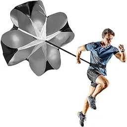 Trenz Fashion Speed Chute | Training Resistance Speed Parachute | 56 inch | in Carry Bag | Black-picture-10