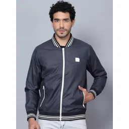 Trenz Striped Stand Collar Bomber Jacket-picture-20