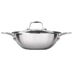 treo Milton ProCook 1.6L Non Stick Aluminium & Stainless Steel Kadhai with Borosilicate Glass Lid (Induction Compatible, Dishwasher Safe, Silver)-picture-17