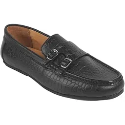 tresmode Crot Black Men's Leather Double Derivers Monk Shoes-picture-39