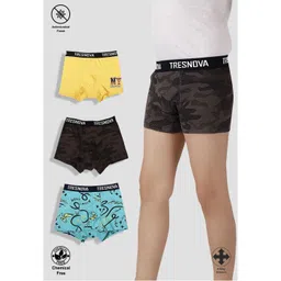 TRESNOVA Boys Pack Of 3 Printed Pure Cotton Mid-Rise Boxer-Style Briefs-picture-33