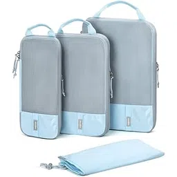 Tressential Compression Packing Cubes | 4 Set Travel Luggage Organizer Cubes for Travel, Expandable Luggage Suitcase Organizer, Lightweight Packing Organizers (Polyester, 4 Piece Set, Blue)-picture-23