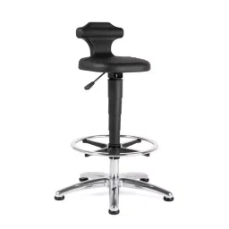 Treston Black Plastic Desk Chair 120 Kg Weight Capacity, C19PU-ESD-picture-31