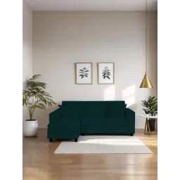 Trevi Aristocrat Velvet LHS 5 Seater Sectional Sofa (Emerald Green)-picture-26