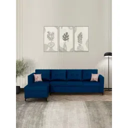 Trevi Omega LHS 6 Seater Sectional Sofa (Velvet Blue) image 1