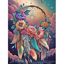 TREXEE Diamond Painting Kits for Adults, Dream Catcher 5D DIY Diamond Art Kits Full Drill Diamond DotS for Gift Wall Decor Gem Arts 12x16 inch-picture-20